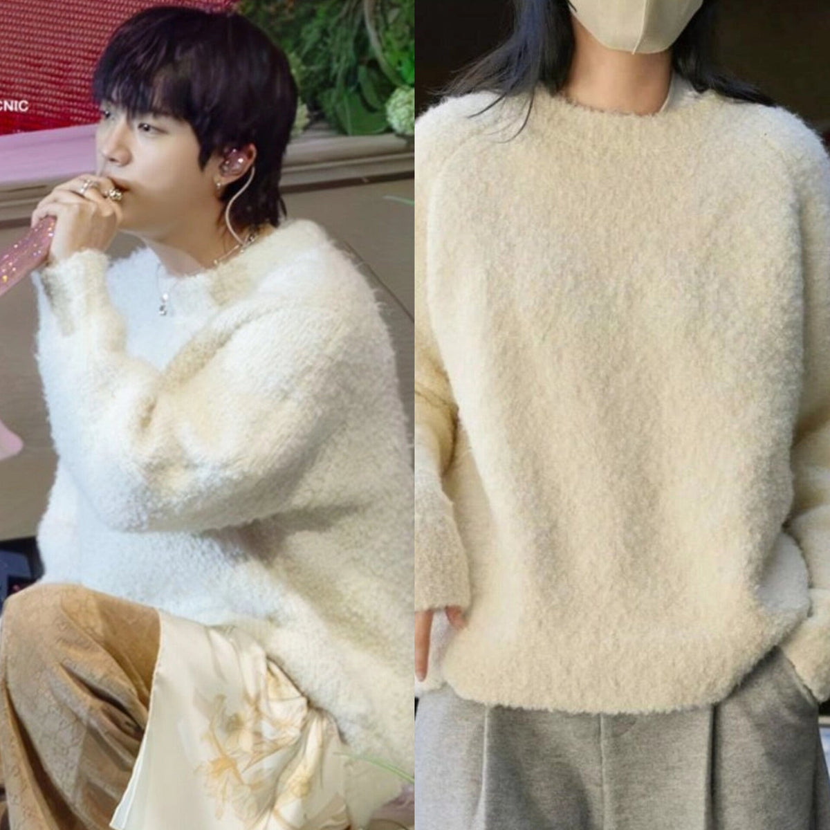 Jin Ivory Plush Knit Sweater