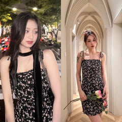 Ahyeon Tie Strap Floral Dress