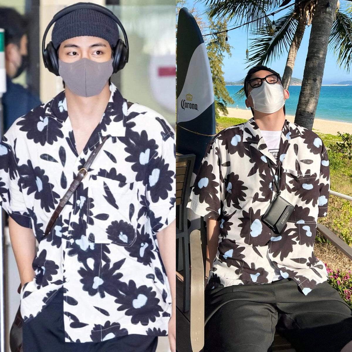 Taehyung Ivory Large Floral Shirt