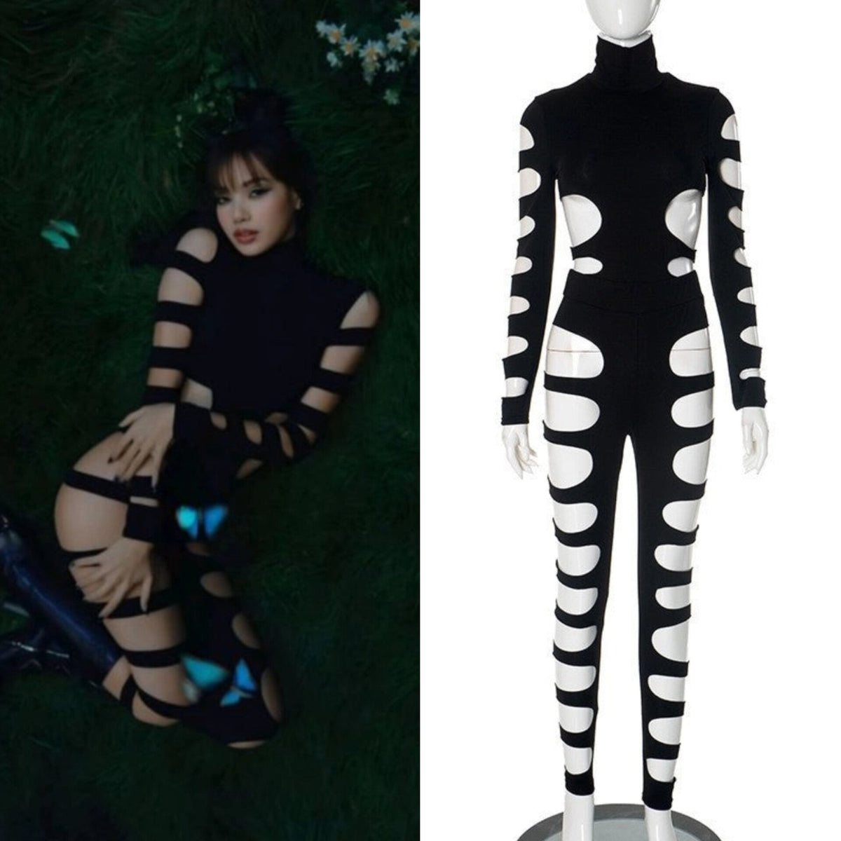 Lisa Hollow Long Sleeve Bodysuit