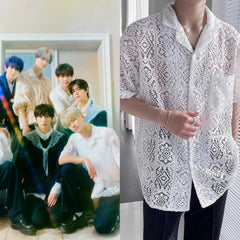 Jay White Lace Short-Sleeve Shirt