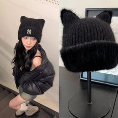 Karina Fluffy Cat Ears Beanie