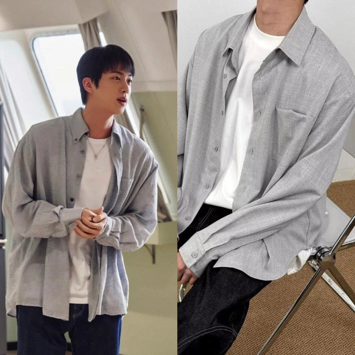 Jin Ash Casual Pocket Shirt