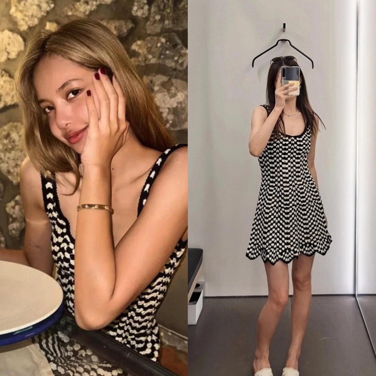Lisa Textured Knit Mini Dress