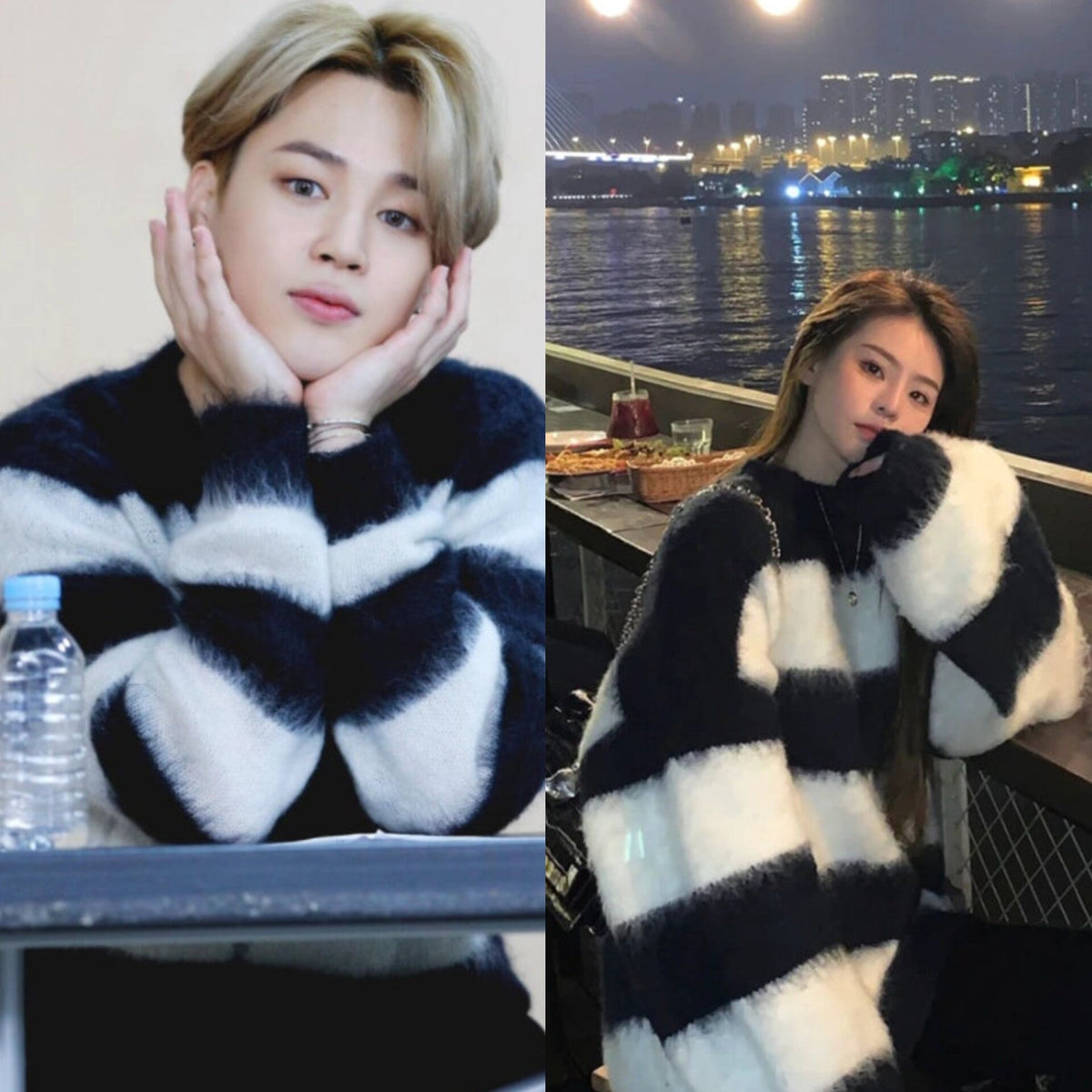 Jimin Striped Mohair Sweater