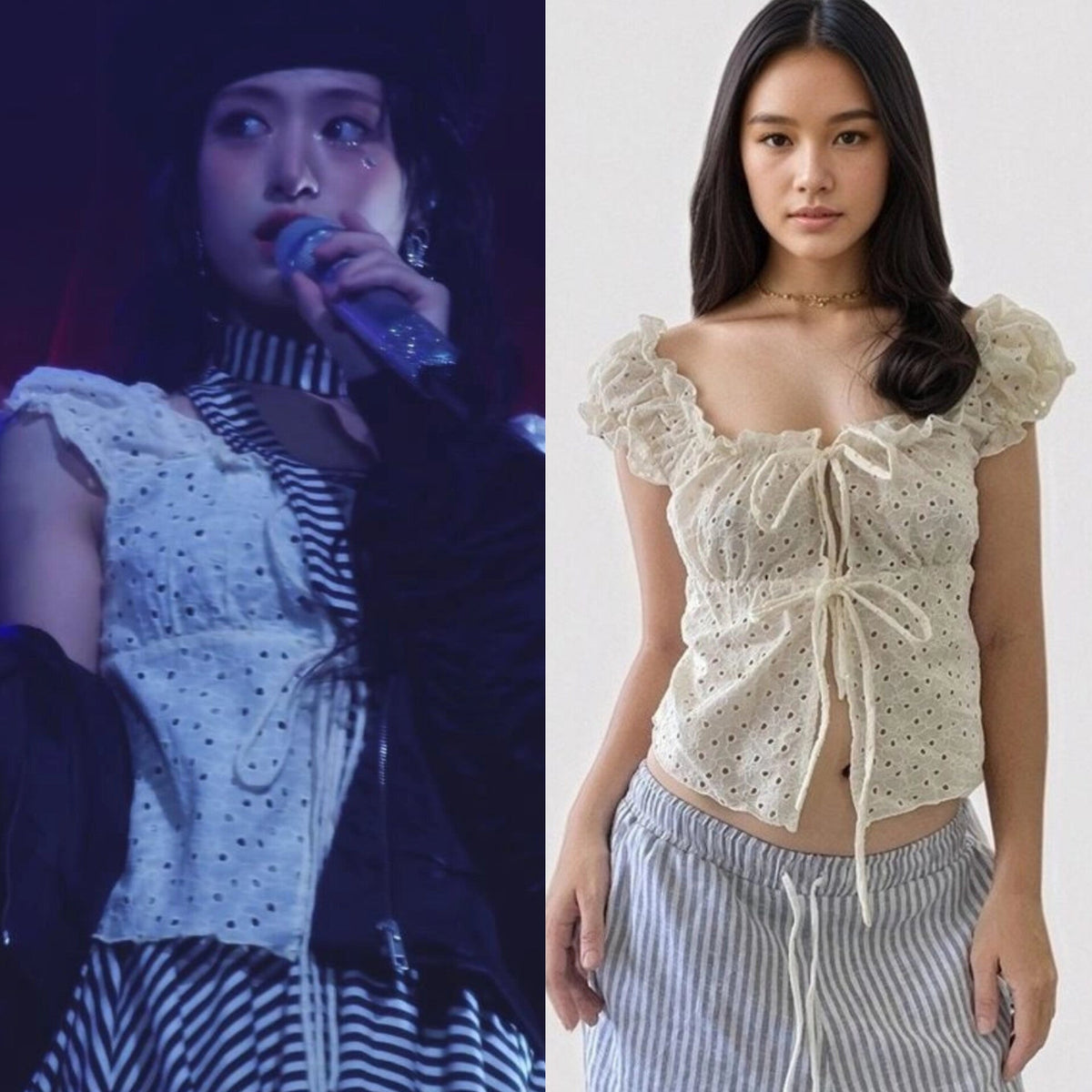 Ahyeon Lace Ruffled Top