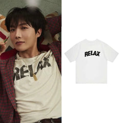 J-Hope Ivory “Relax” Print Tee