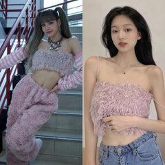 Lisa Fluffy Crop Top