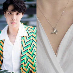 J-Hope Silver Dolphin Tail Necklace