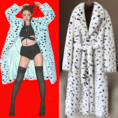 Giselle Dalmatian Pattern Long Coat