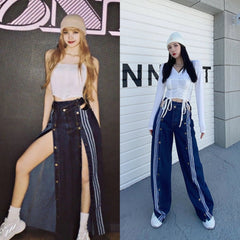 Lisa Striped Denim Jeans