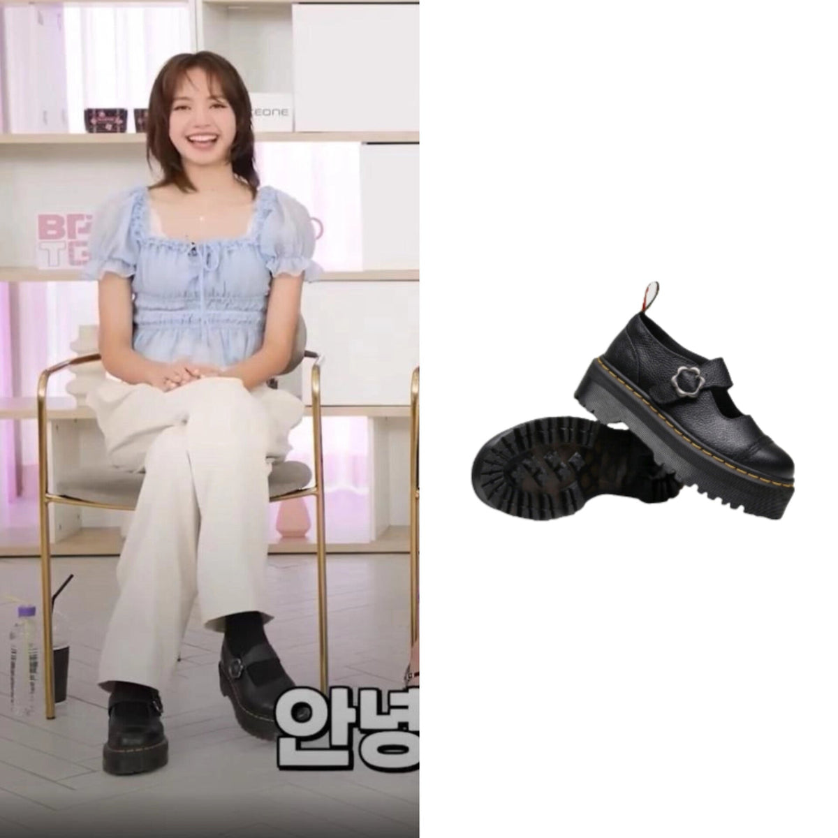 Lisa Flower Buckle Mary Janes