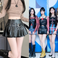 Ruka Pleated Belted Skort